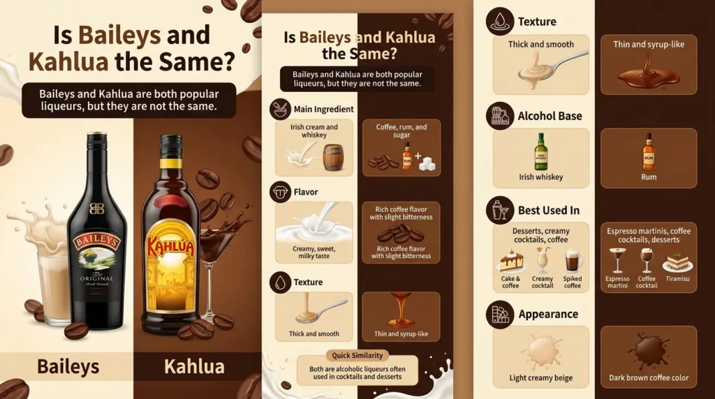 Is Baileys and Kahlua the Same