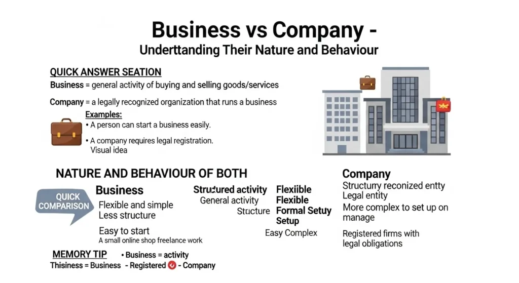 Nature and Behaviour of Business and Company
