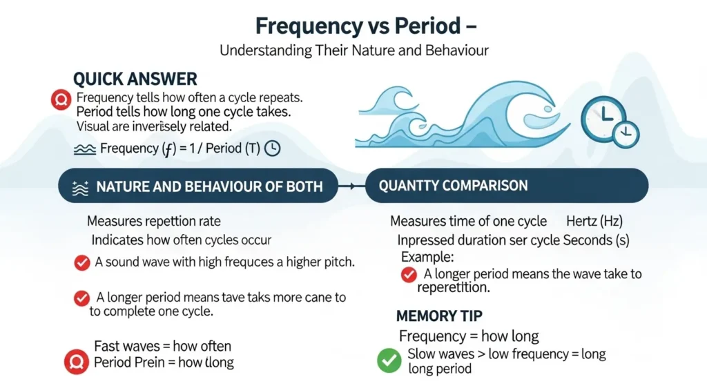Nature and Behaviour of frequency and period