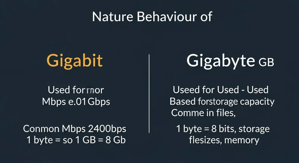 Nature and Behaviour of Gigabit and Gigabyte