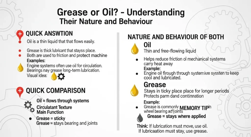 Nature and Behaviour of grease and oil