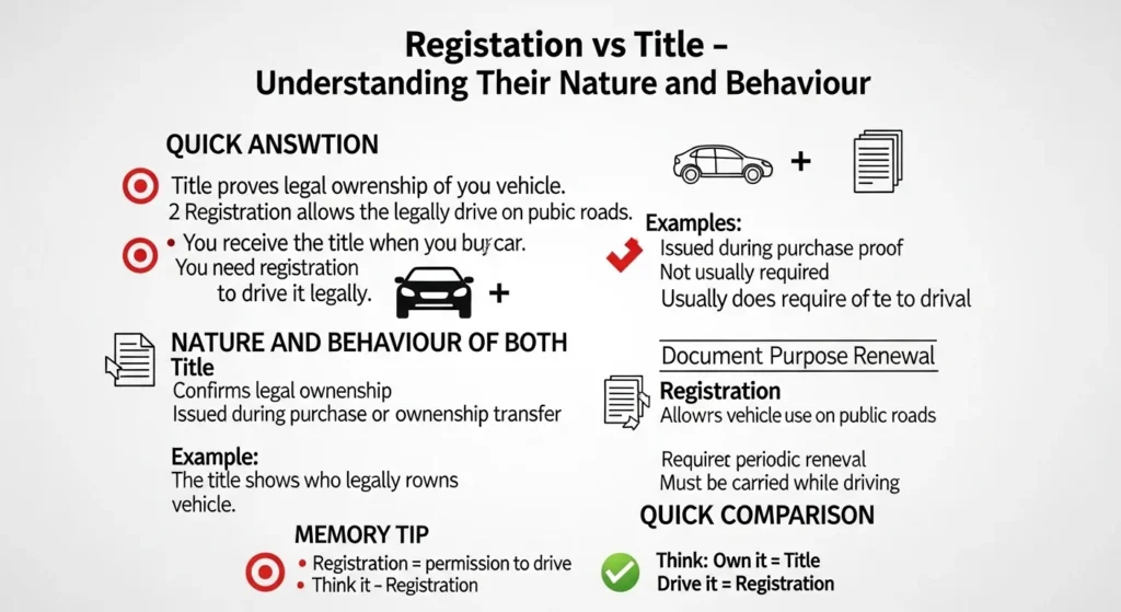 Nature and Behaviour of registration and title