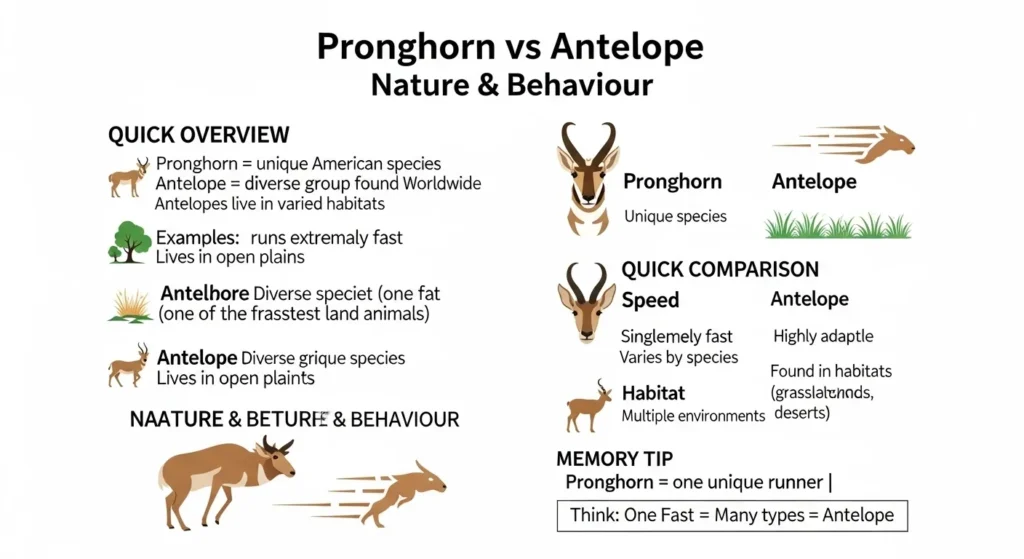 Nature and Behaviour of Pronghorn and Antelope