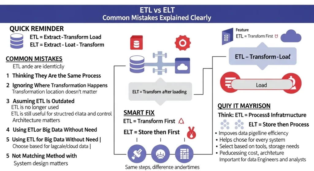 Common Mistakes with Difference Between ETL and ELT