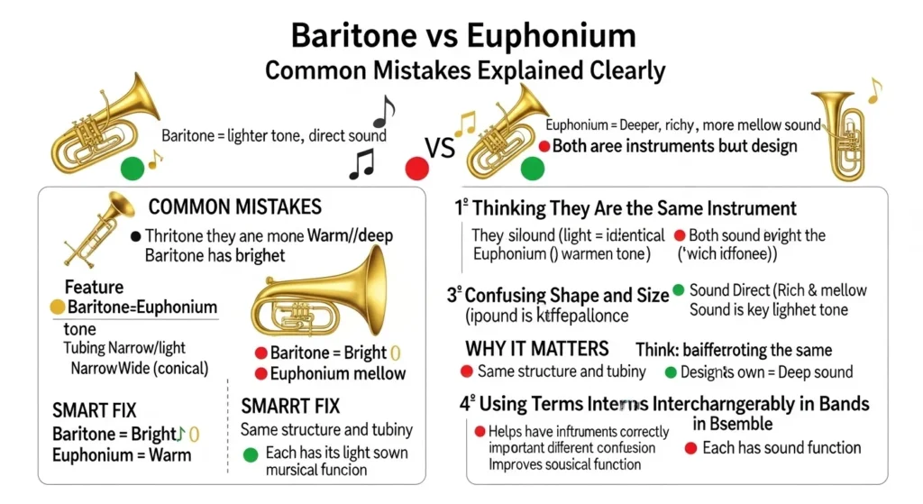 Common Mistakes with Difference Between Baritone and Euphonium
