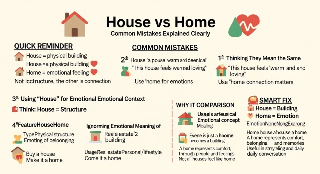 Common Mistakes with Difference Between House and Home