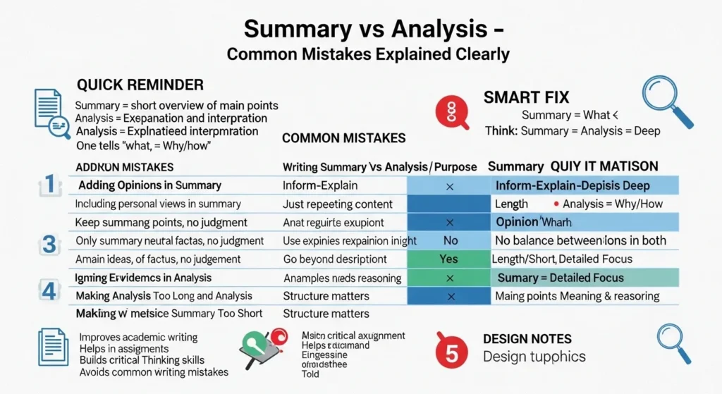  Common Mistakes with Difference Between Summary and Analysis
