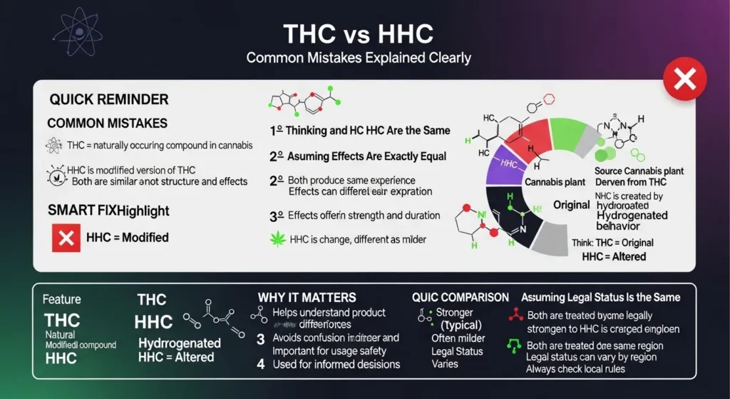 Common Mistakes with Difference Between THC and HHC