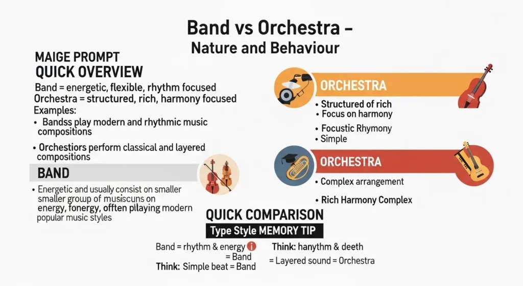 Nature and Behaviour of Band and Orchestra
