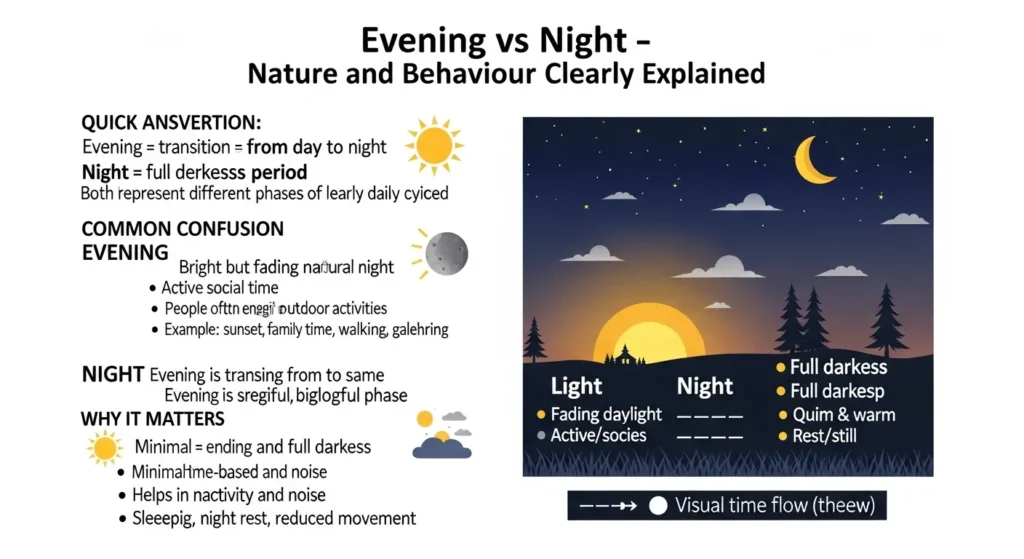 Nature and Behaviour of Both Evening and Night
