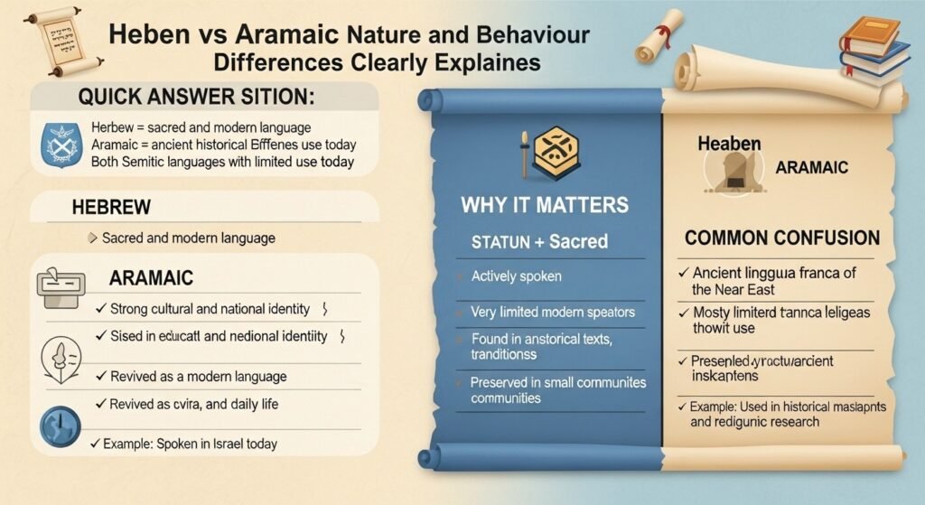 Nature and Behaviour of Both Hebrew and Aramaic
