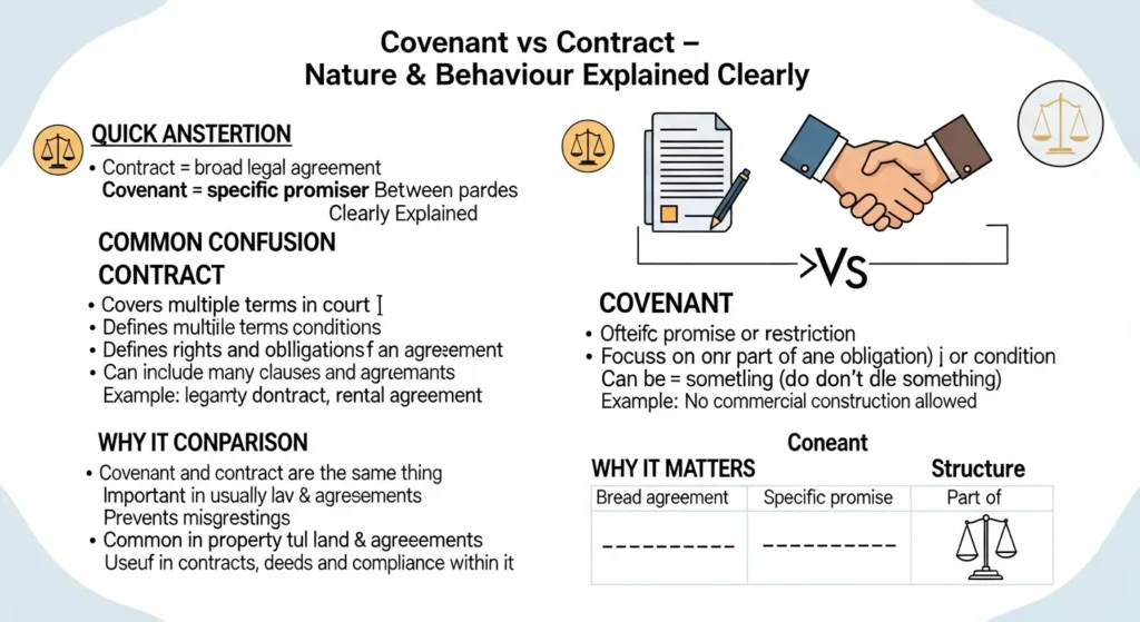 Nature and Behaviour of Both Of Covenant and Contract