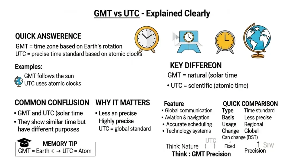 Nature and Behaviour of Gmt and Utc