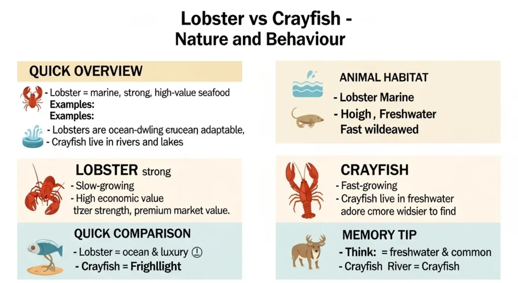 Nature and Behaviour of Lobster and Crayfish