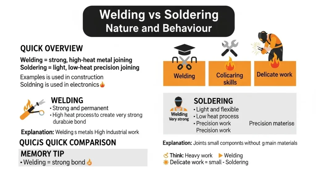 Nature and Behaviour of Welding and Soldering