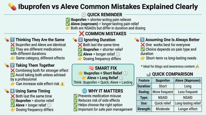 Common Mistakes with Ibuprofen and Aleve