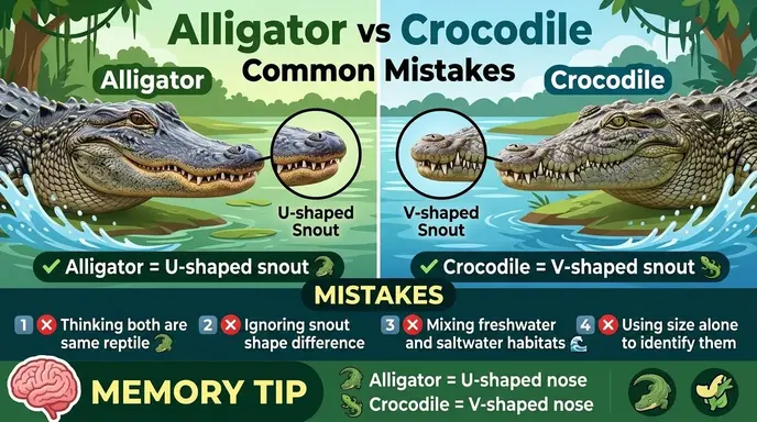Common Mistakes with Alligator or Crocodile