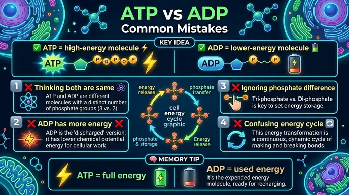 Common Mistakes with ATP or ADP
