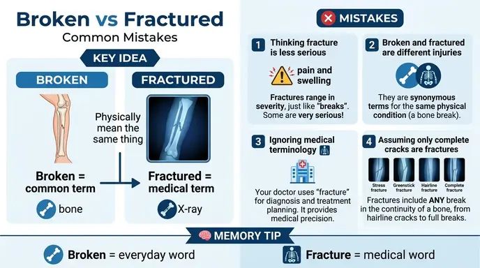 Common Mistakes with Broken or Fractured
