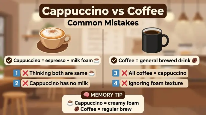 Common Mistakes with Cappuccino or Coffee