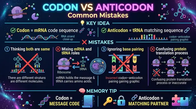 Common Mistakes with Codon or Anticodon