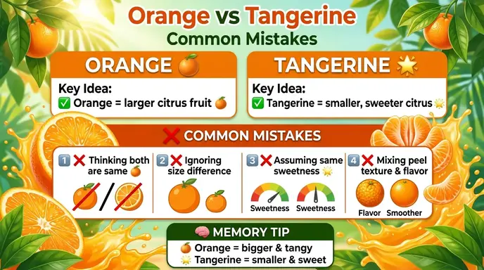 Common Mistakes with Orange or Tangerine