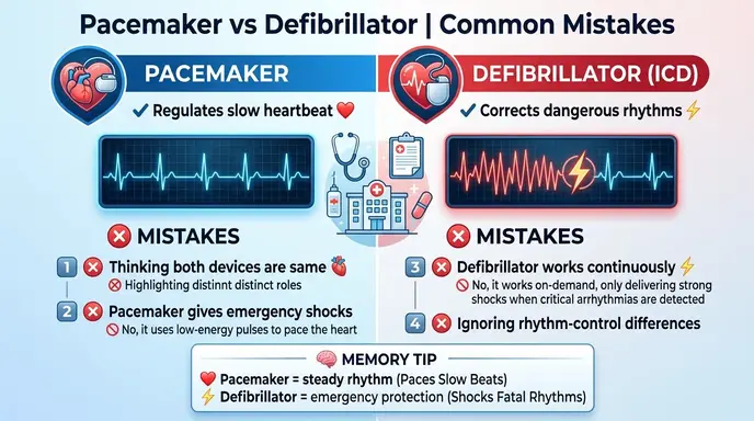 Common Mistakes with Pacemaker or Defibrillator
