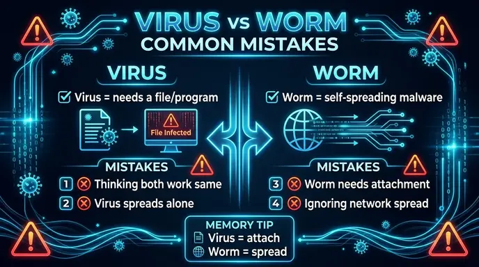 Common Mistakes with Virus or Worm
