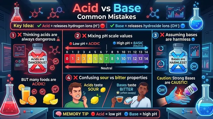 Common Mistakes with Difference Between Acid and Base