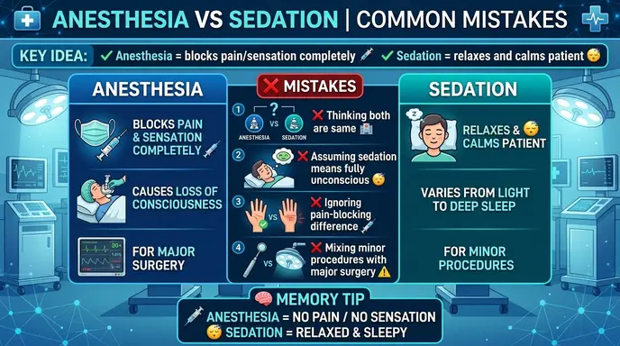 Common Mistakes with Difference Between Anesthesia and Sedation