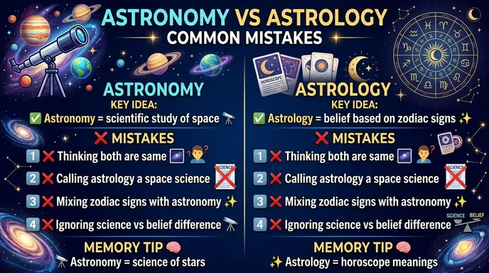 Common Mistakes with Difference Between Astronomy and Astrology