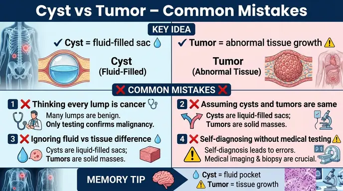 Common Mistakes with Difference Between Cyst and Tumor