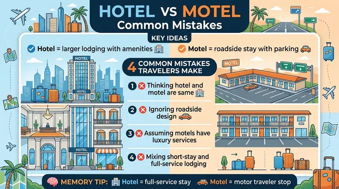 Common Mistakes with Difference Between Hotel and Motel