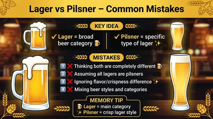 Common Mistakes with Difference Between Lager and Pilsner
