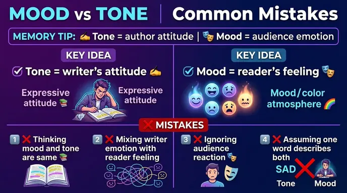 Common Mistakes with Difference Between Mood and Tone
