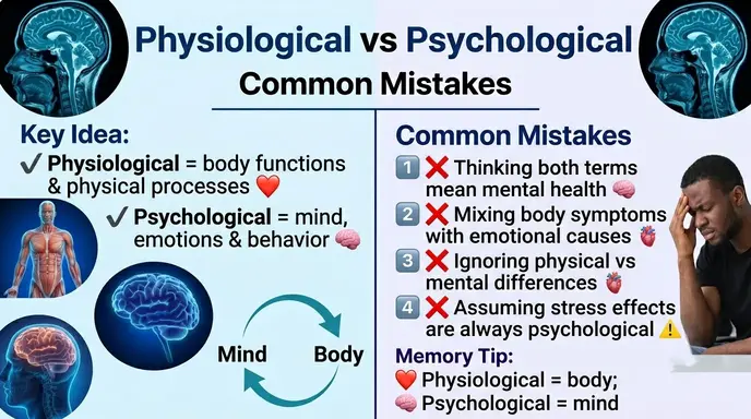 Common Mistakes with Difference Between Physiological and Psychological
