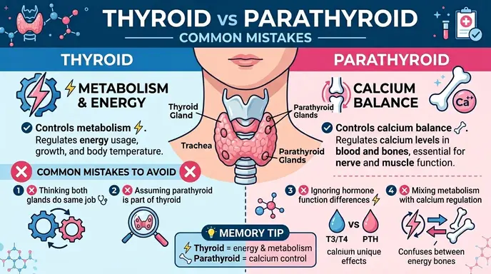 Common Mistakes with Difference Between Thyroid and Parathyroid