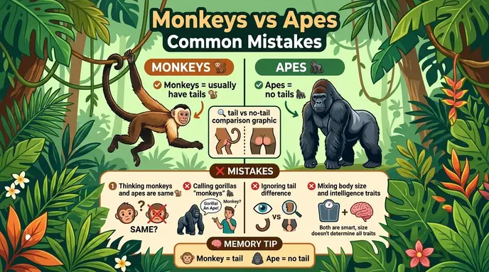 Common Mistakes with Monkeys or Apes
