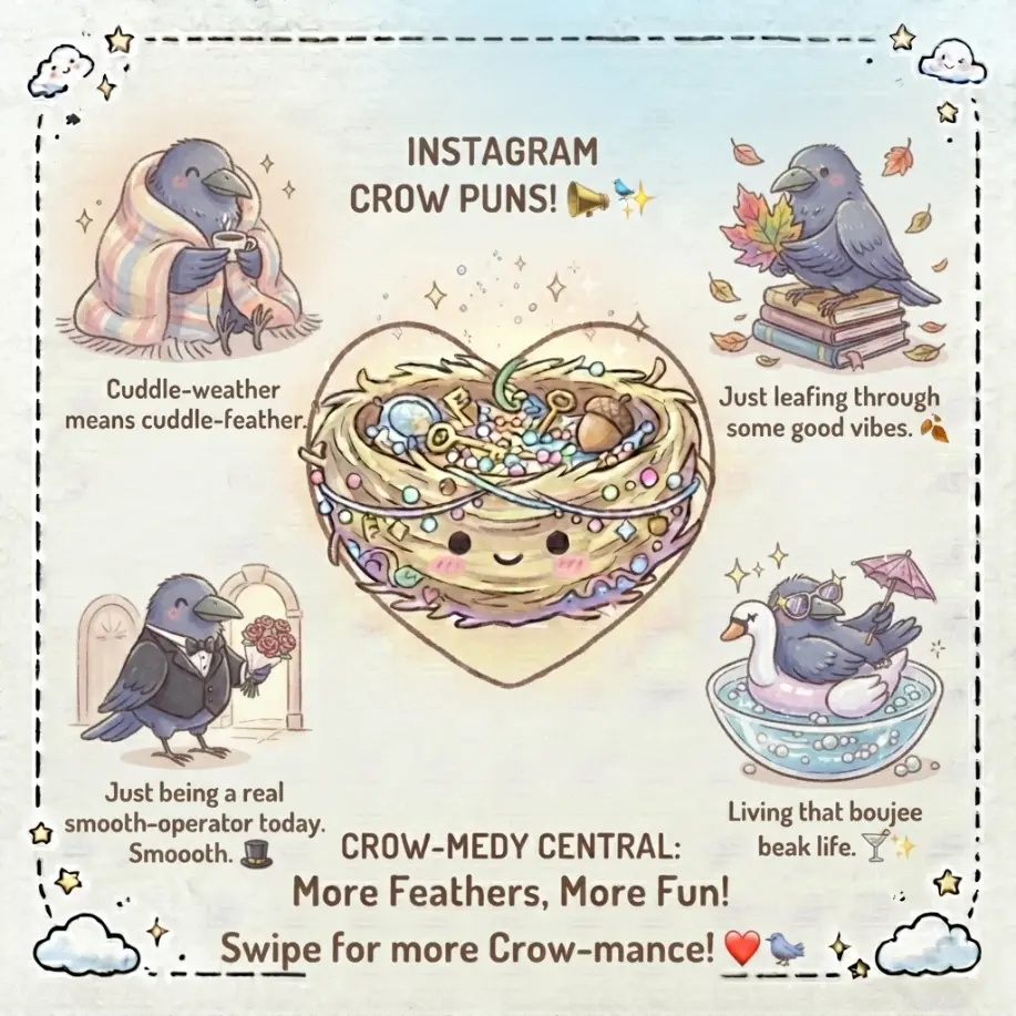Crow Puns for Instagram Captions
