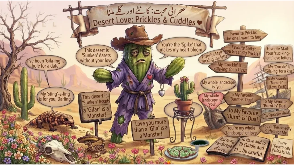 Romantic Cactus Puns