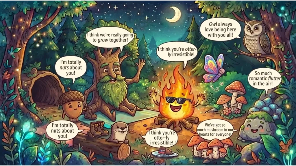 Romantic Camping Puns