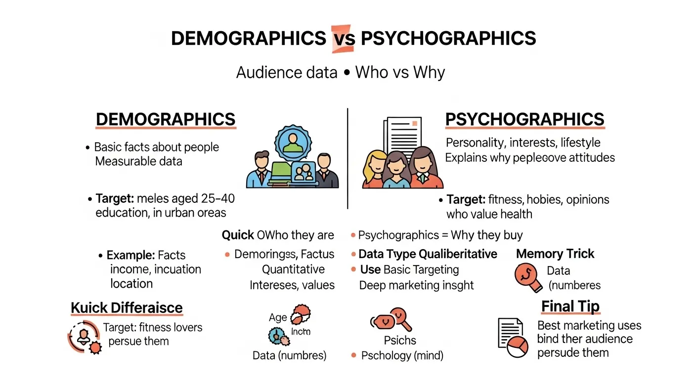 difference between demographics and psychographics