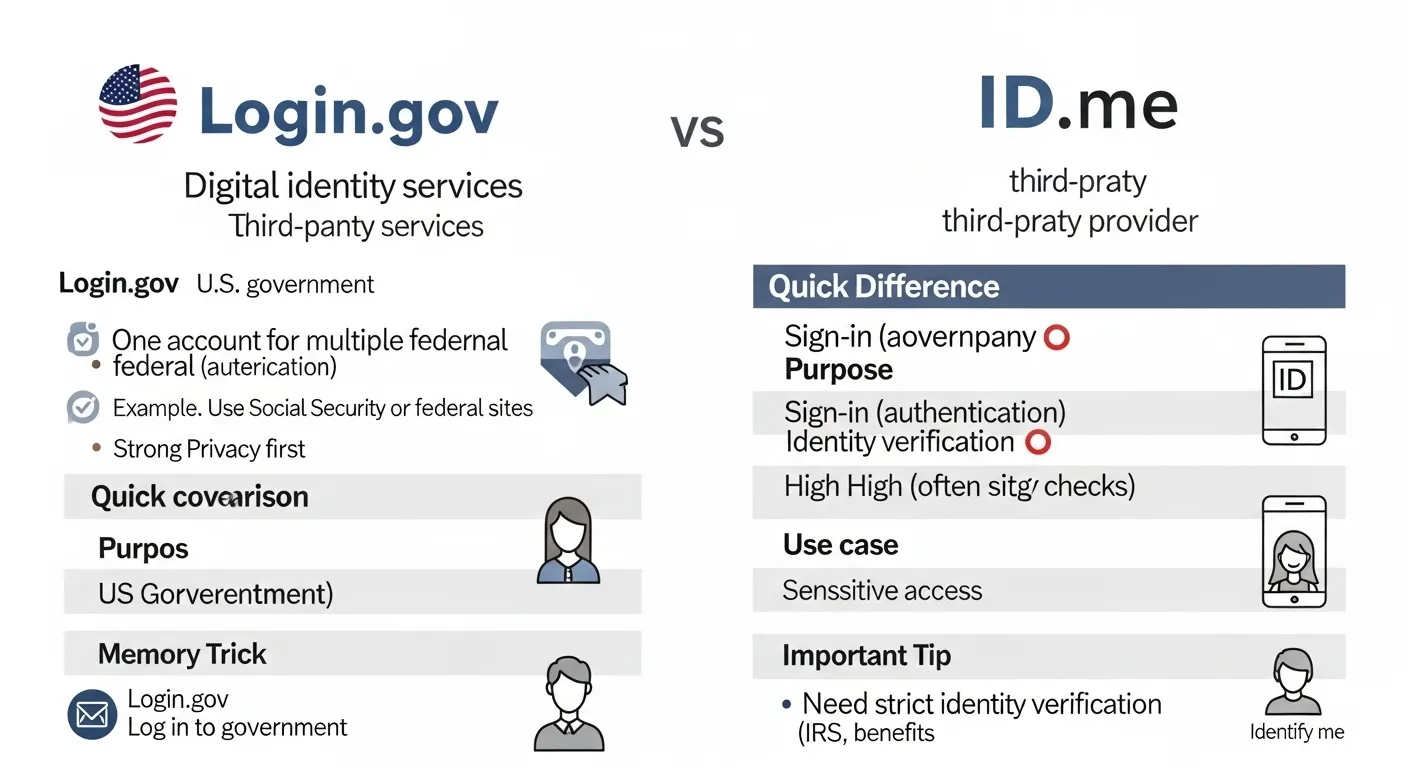 difference between login.gov and id.me