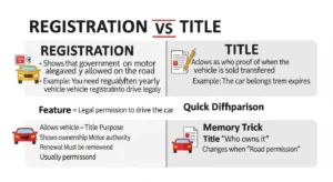 difference between registration and title