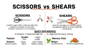 difference between scissors and shears