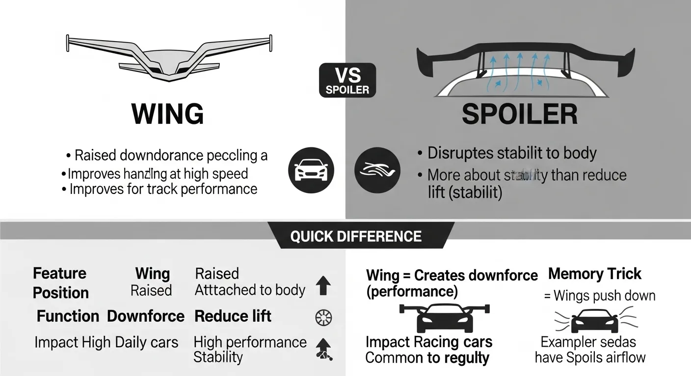 difference between wing and spoiler