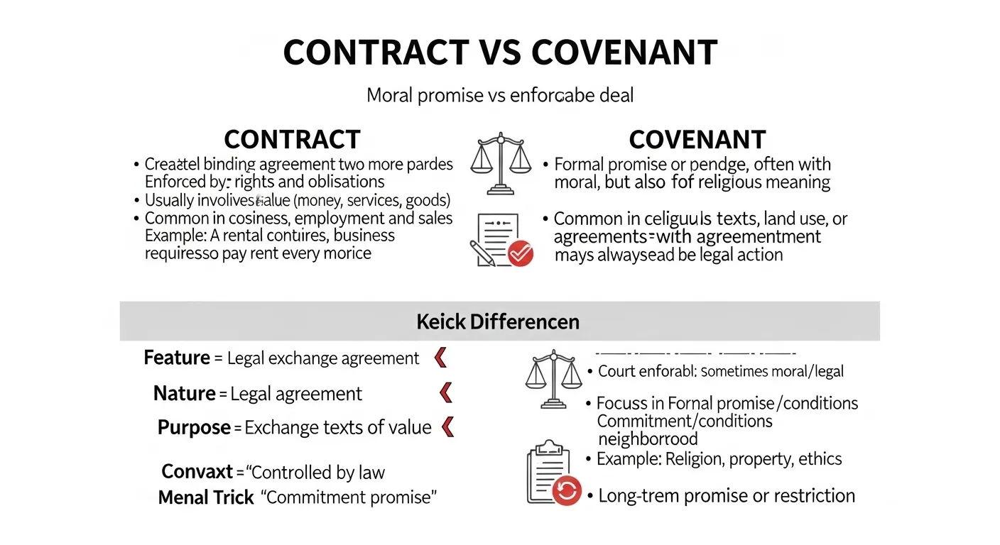 difference between covenant and contract