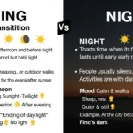 difference between evening and night