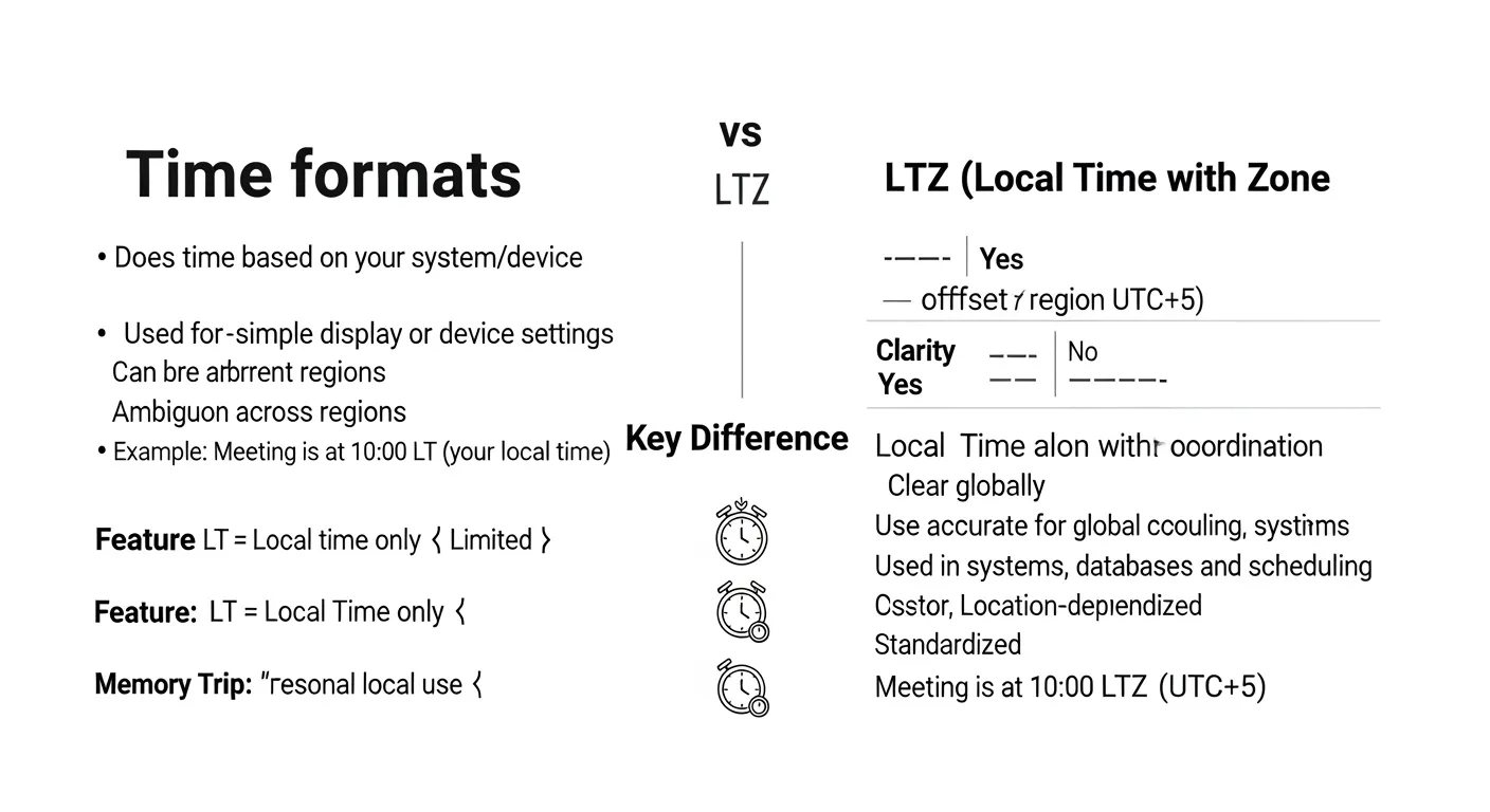 difference between lt and ltz