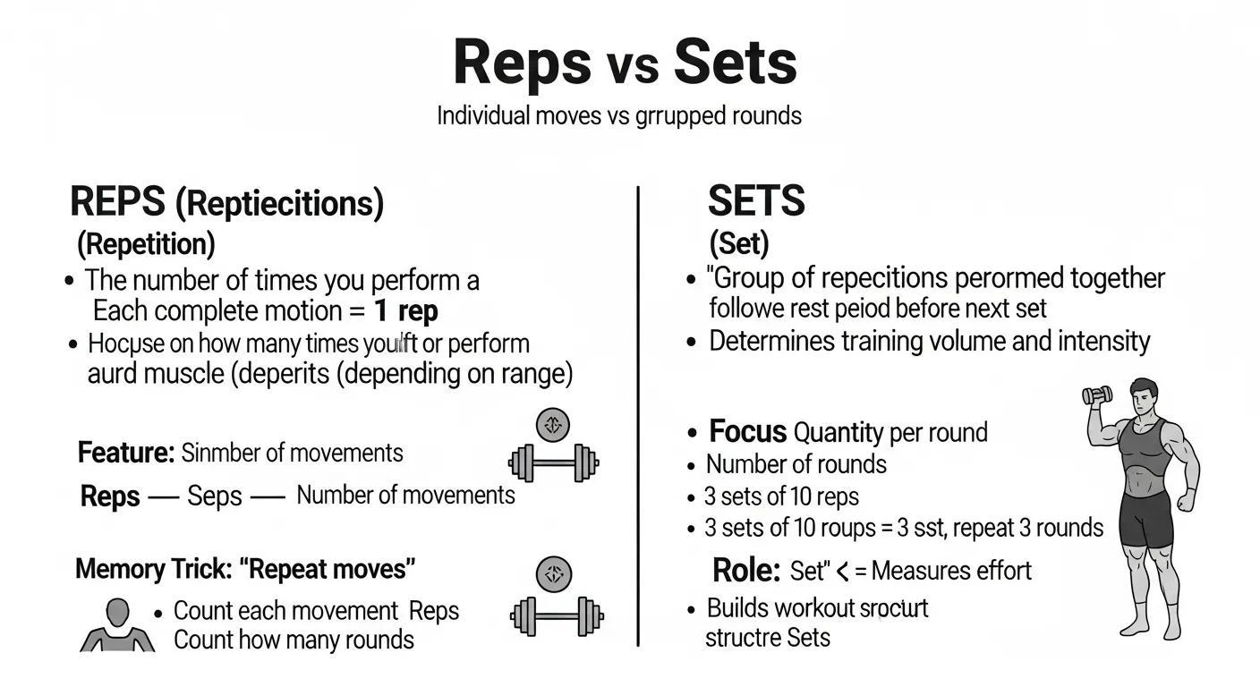 difference between reps and sets